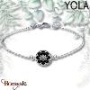 Bracelet Yola Nature Onyx Acier poli IP-377