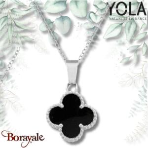 Collier Onyx Acier Yola Nature femme