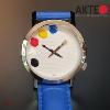 Montre AKTEO Art - Peinture 5 taches 42 mm argent ronde APe09