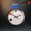 Montre AKTEO Art - Peinture 5 taches 48 mm argent ronde APe13