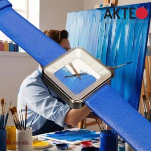 Montre AKTEO Art - Peinture Esquisse bleue carrée APe39