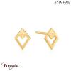 Boucles d'oreilles Ania Haie Spike It Up plaqué or 14 carats sur argent E025-08G