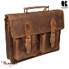 Cartable Serviette KASZER collection Nevada Marron naturel clair touché velours