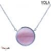 Collier Yola Nature Nacre Rose Acier poli IH-414