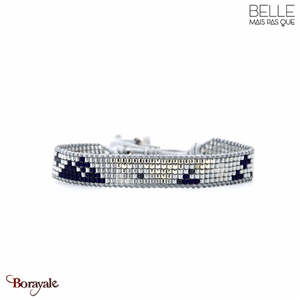 Bracelet Belle mais pas que, Nuit Polaire, Argent - Bleu nuit - Parme