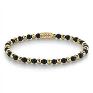 Bracelet Rebel & Rose Mix Black Madonna - 4mm - Plaqué ionisé 18 ct S, Femme RR-