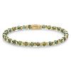 Bracelet Rebel & Rose Mix verre vert - 4mm - Plaqué or jaune 18 ct S, Femme RR-4