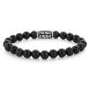 Bracelet Rebel & Rose Velours Noir Vintage - 8mm M, Homme RR-80102-V-M