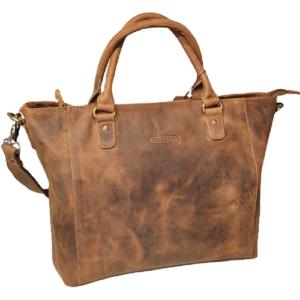 Sac à main A4 KASZER collection Nevada Marron naturel clair touché velours 20864