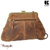 Sac bandoulière KASZER collection Nevada Marron naturel clair touché velours 208