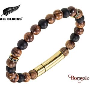Bracelet All Blacks bijoux Homme rang de perles 682414