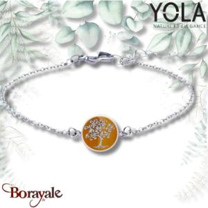 Bracelet Yola Nature Mokaite Acier poli IP-379