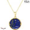 Collier Yola Nature Lapis Lazuli Acier plaqué IP doré IR-421