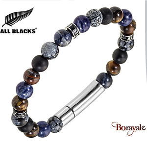 Bracelet All Blacks bijoux Homme rang de perles 682419