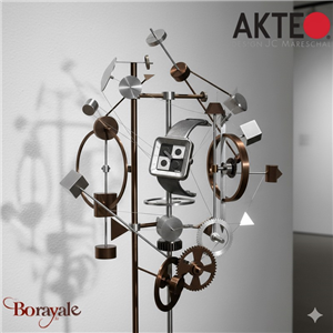 Montre AKTEO Monochrome CinetiK 35 mm noire carrée IMo13