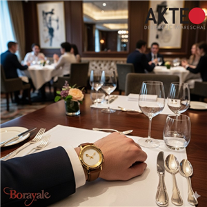 Montre AKTEO Profession Gastronomie 38 mm dorée ronde PGo02