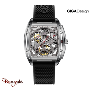 Montre Ciga Design Edge steel case homme Z031-SISI-W15BK