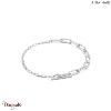 Bracelet Ania Haie Chain réaction argent 925° plaqué rhodium de haute qualité B0