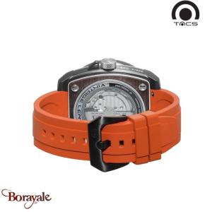 Bracelet de montre Tacs Watch caoutchouc orange FKM 24 mm – Style AVL II Homme