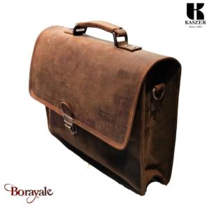 Cartable Serviette KASZER collection Kansas marron naturel foncé 20061-C6