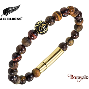 Bracelet All Blacks bijoux Homme rang de perles 682417
