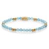 Bracelet Rebel & Rose Mix Aigue marine - 4mm - Plaqué or jaune 18 ct S, Femme RR