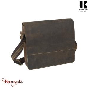 Besace Gibecière KASZER collection Wyoming brun naturel moyen 20681-C6