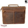 Cartable Serviette KASZER collection Nevada Marron naturel clair touché velours