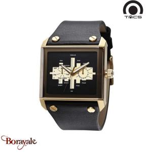 Montre Tacs Watch Multi-Screen doré noir Homme