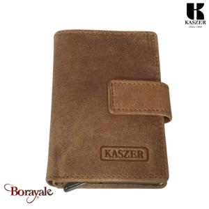 Porte carte automatique KASZER collection Oregon Marron naturel 580904-MC6