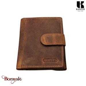 Porte cartes - monnaie KASZER collection Oregon Marron naturel 520204-MC6