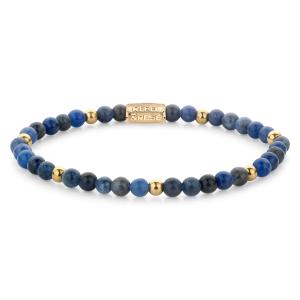 Bracelet Rebel & Rose Bleu nuit - 4 mm - Or jaune 18 ct plaqué ionique S, Femme