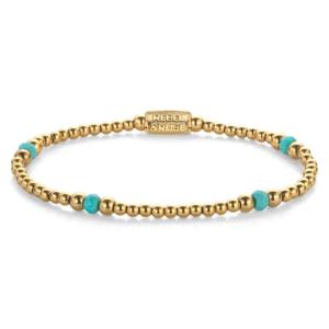 Bracelet Rebel & Rose Mix Turquoise - 4mm - Plaqué or jaune 18 ct S, Femme RR-40