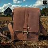 Sac bandoulière KASZER collection Nevada Marron naturel clair touché velours 208