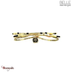 Bracelet Belle mais pas que, Precious Black, Doré et noir profond