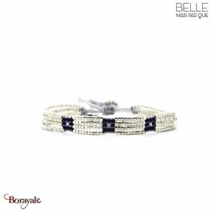 Bracelet Belle mais pas que, Nuit Polaire, Argent - Bleu nuit - Parme