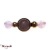 Bracelet Yola Nature Perle de pierre Acier plaqué IP rose IG-329