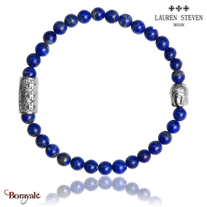 Bracelet Buddha Lauren Steven Lapis Lazuli 06 mm Taille M