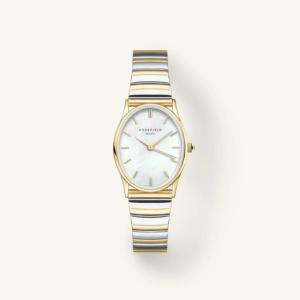 Montre Rosefield Oval Pearl Duatone Femme OVWDSG-OV17