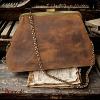 Sac bandoulière KASZER collection Nevada Marron naturel clair touché velours 208