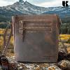Sac bandoulière KASZER collection Wyoming brun naturel moyen 20616-C6