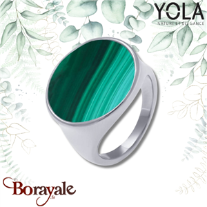 Bague Malachite, Collection: Cabochon YOLA Taille 54