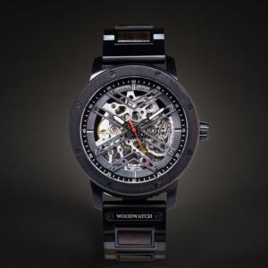 Montre WOODWATCH Automatic Heroic Dark Soil Chacate Preto WW-HR-DS