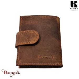 Porte cartes - monnaie KASZER collection Oregon Marron naturel 520802-MC6