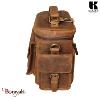 Sac Reporter KASZER collection Nevada Marron naturel clair touché velours 20874-