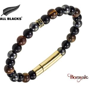 Bracelet All Blacks bijoux Homme rang de perles 682413