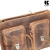 Cartable Serviette KASZER collection Nevada Marron naturel clair touché velours