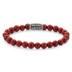 Bracelet Rebel & Rose Délice Rouge Vintage - 8mm M, Homme RR-80099-V-M