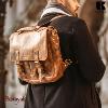Sac à dos KASZER collection Nevada Marron naturel clair touché velours 20858-C6