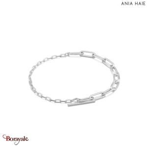 Bracelet Ania Haie Chain réaction argent 925° plaqué rhodium de haute qualité B0